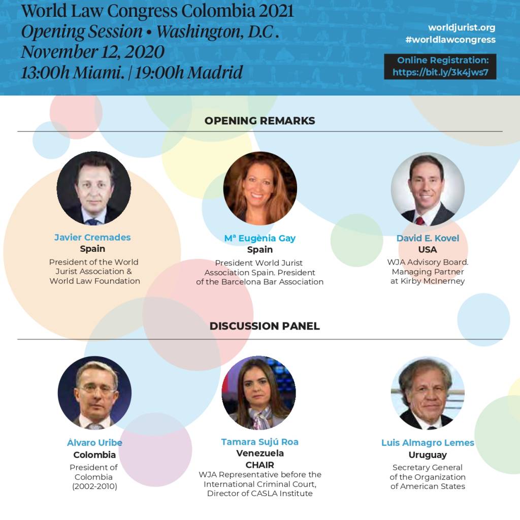World Law Congress Colombia 2021. Opening Session. Washington, D.C.