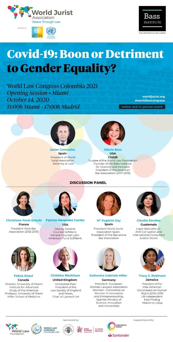 Opening Session Miami: ‘Covid-19: ¿Oportunidad o perjuicio para la igualdad de género?