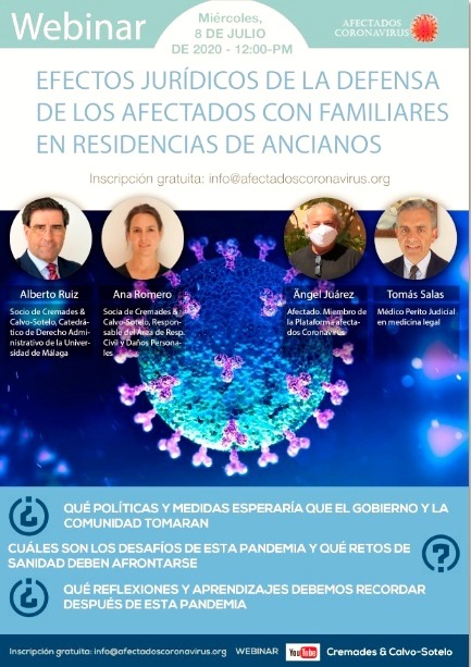 Webinar: Efectos Jurídicos de la Defensa de los afectados con familiares en residencias de ancianos