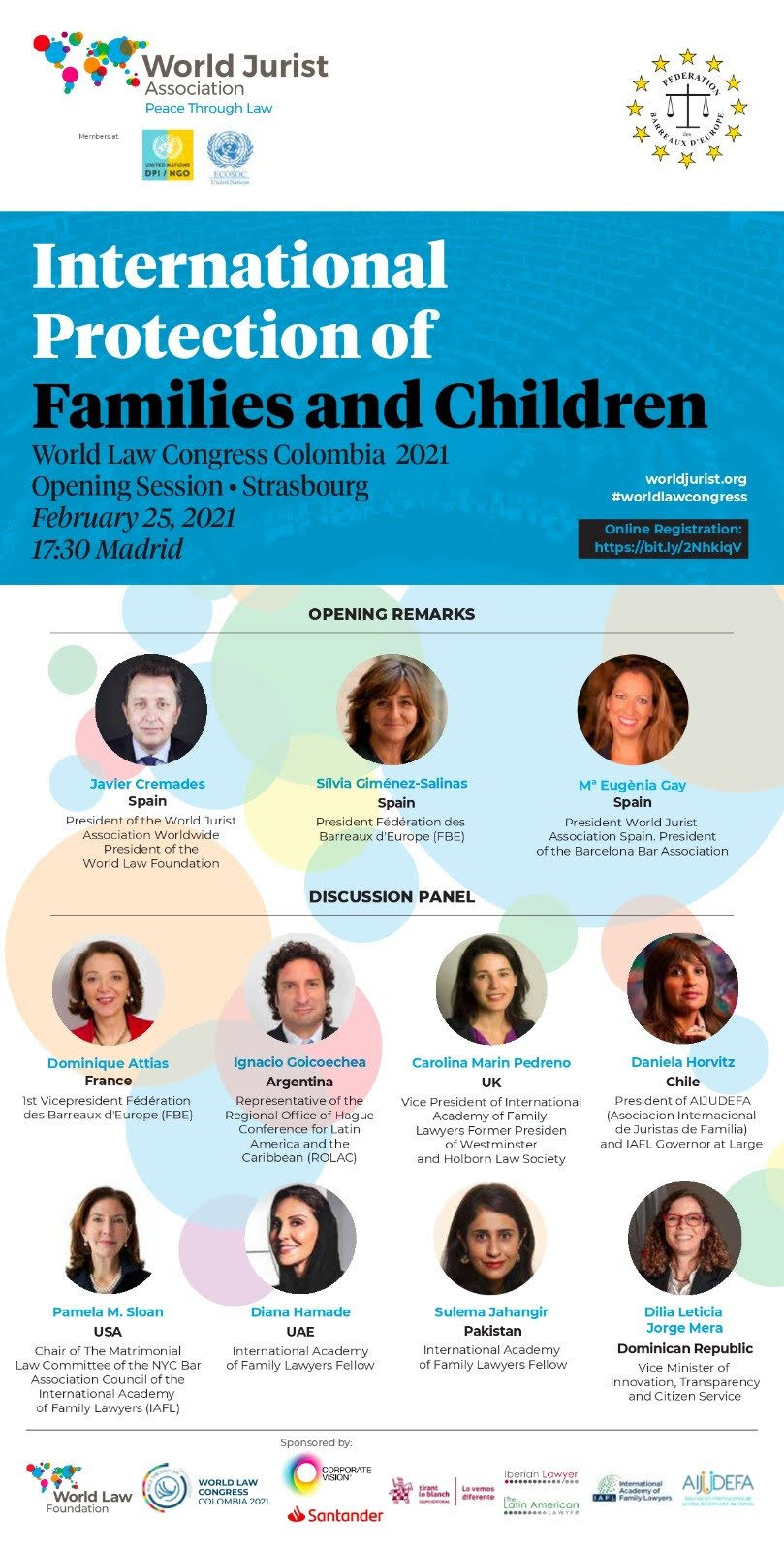 La protección internacional de las familias y los niños a debate en una nueva opening session organizada por la World Jurist Association