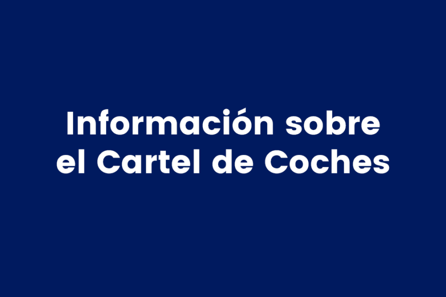 Información sobre el cartel de coches