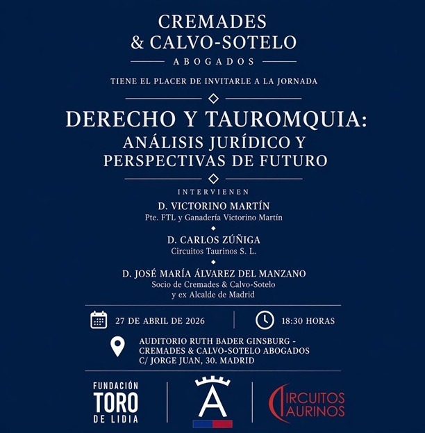 Madrid acoge una jornada jurídica sobre tauromaquia con destacados expertos del sector